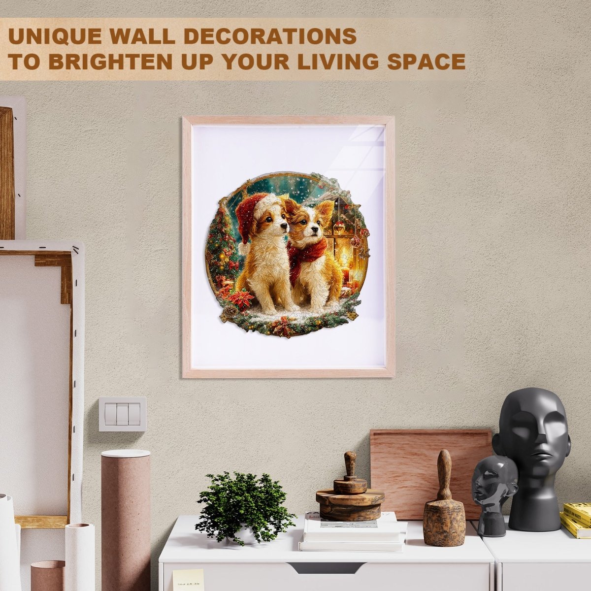 Christmas Puppy Mix Wooden Jigsaw Puzzle - KAAYEE Puzzle