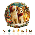 Christmas Puppy Mix Wooden Jigsaw Puzzle - KAAYEE Puzzle
