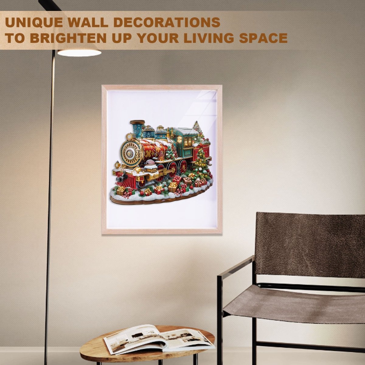 Christmas Train Wooden Jigsaw Puzzle - KAAYEE Puzzle