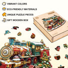 Christmas Train Wooden Jigsaw Puzzle - KAAYEE Puzzle