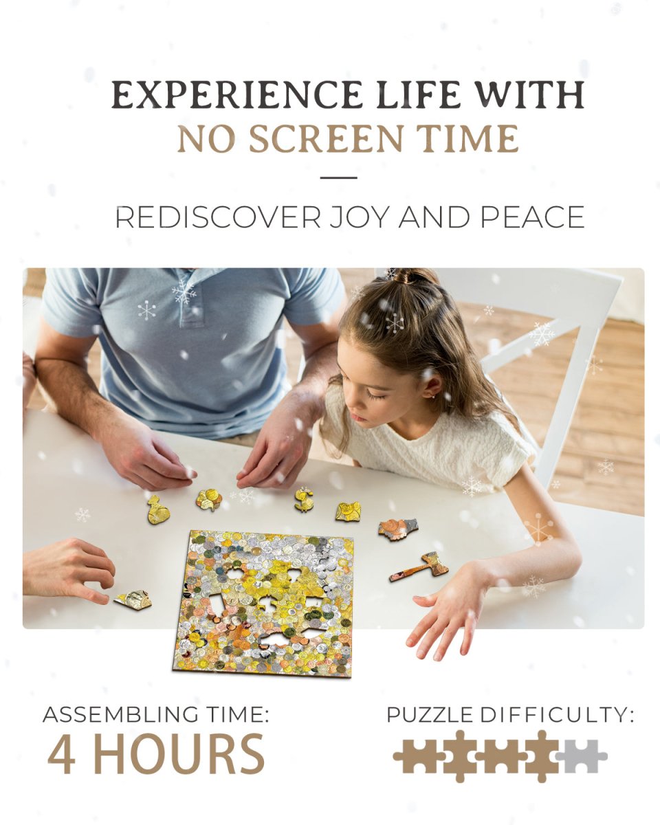 Coin Art Wooden Jigsaw Puzzle - KAAYEE Puzzle