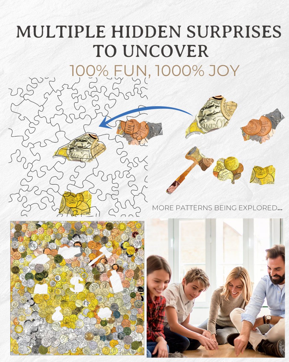 Coin Art Wooden Jigsaw Puzzle - KAAYEE Puzzle