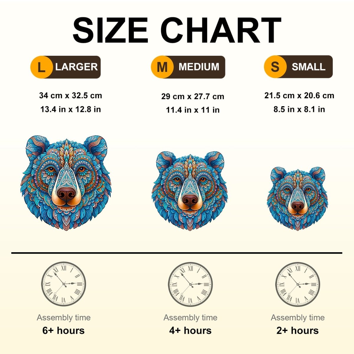 Colorful bear Wooden Jigsaw Puzzle - KAAYEE Puzzle