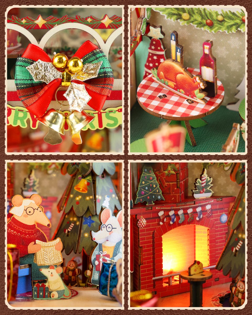 Colorful Christmas Book Nook Kit - KAAYEE Puzzle