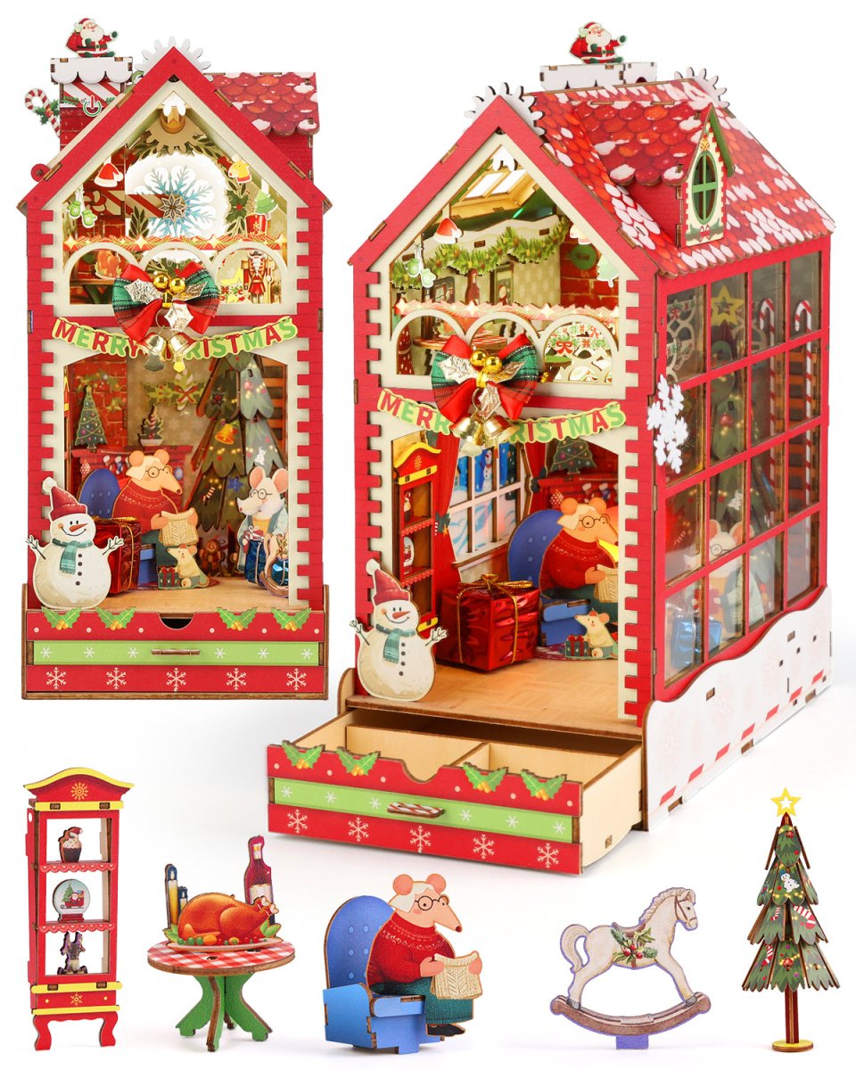 Colorful Christmas Book Nook - KAAYEE Puzzle