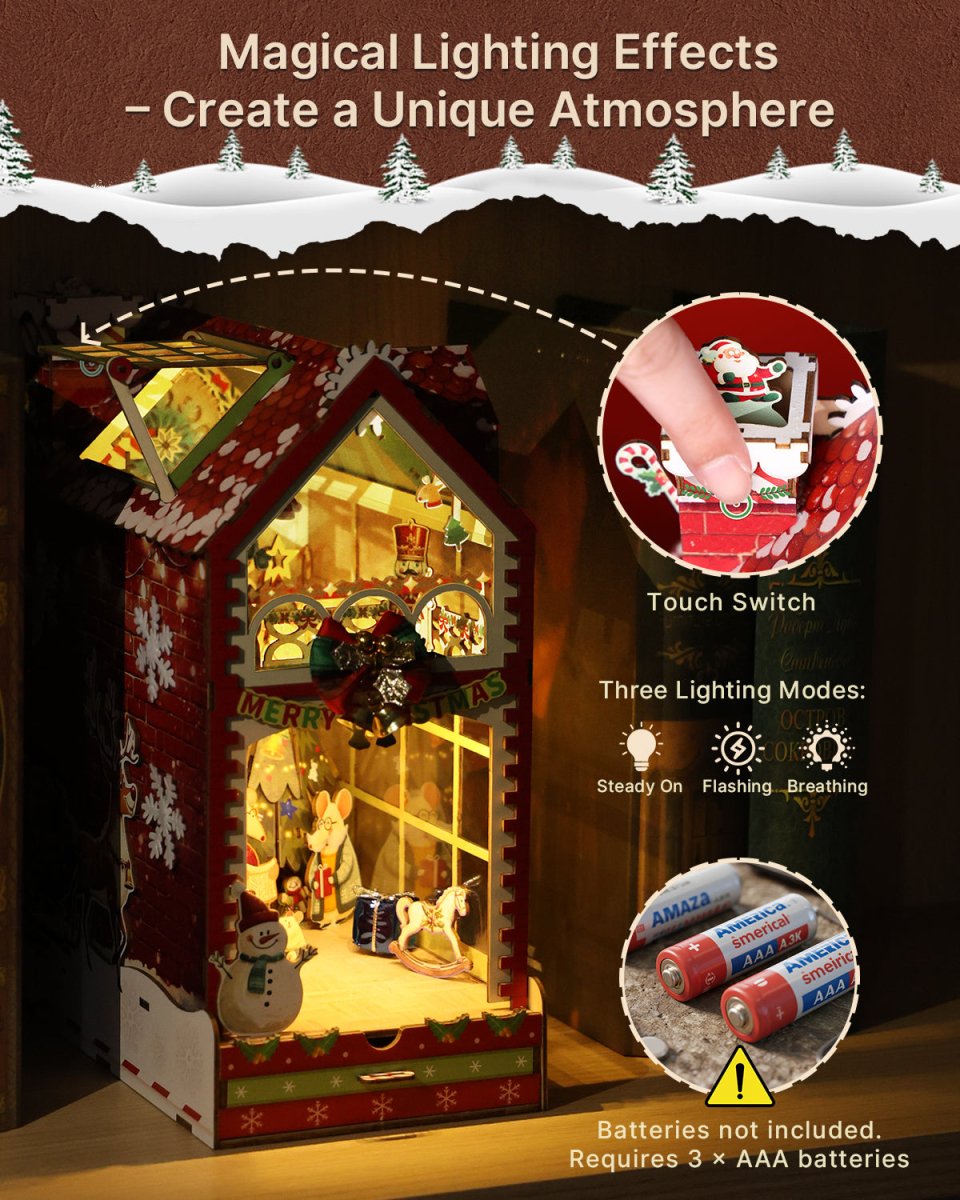 Colorful Christmas Book Nook Kit - KAAYEE Puzzle