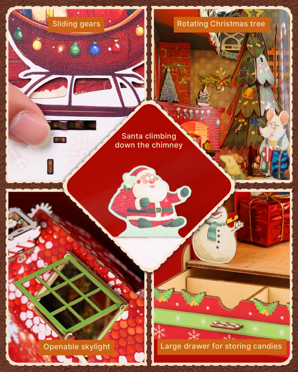 Colorful Christmas Book Nook - KAAYEE Puzzle