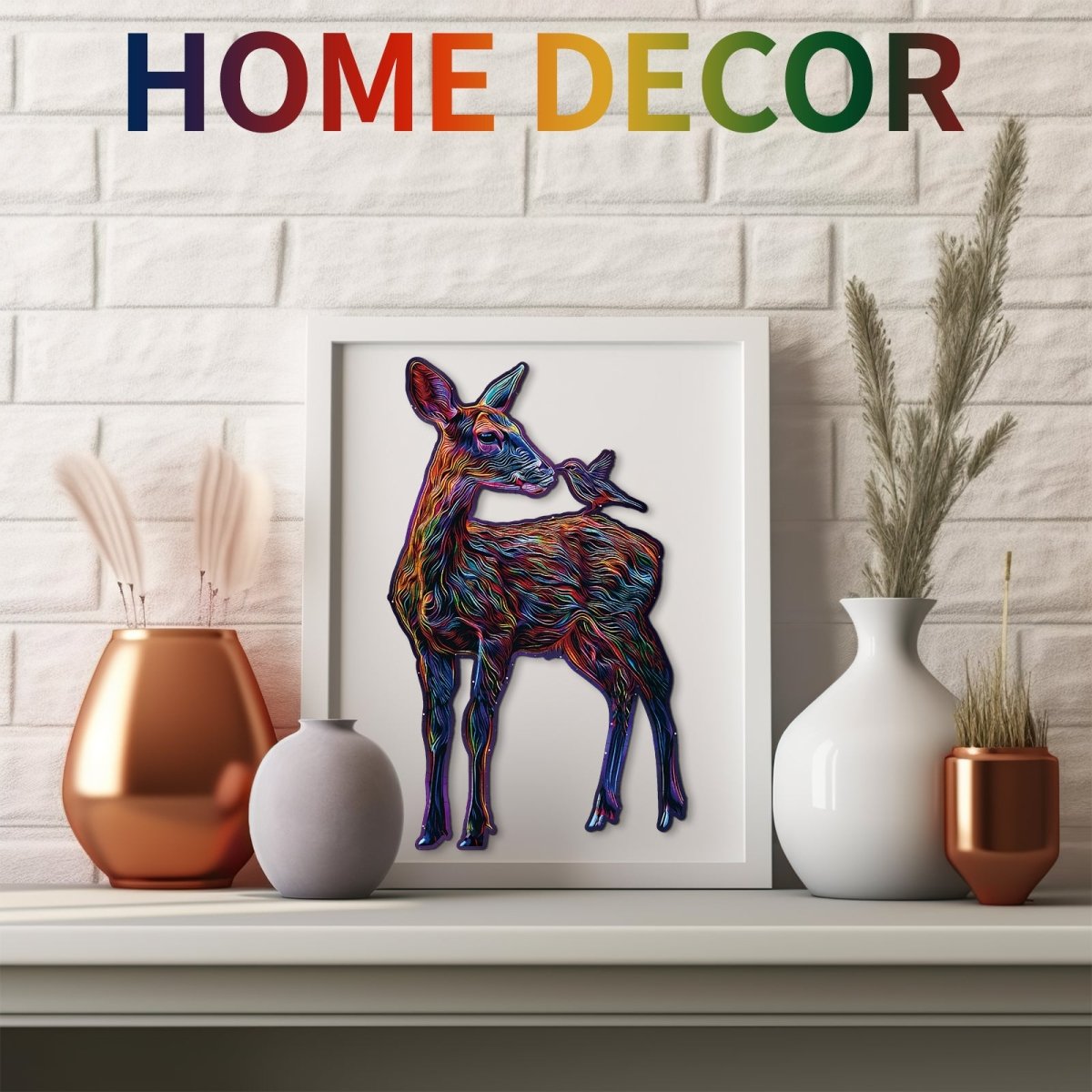 Colorful Deer Wooden Jigsaw Puzzle - KAAYEE Puzzle
