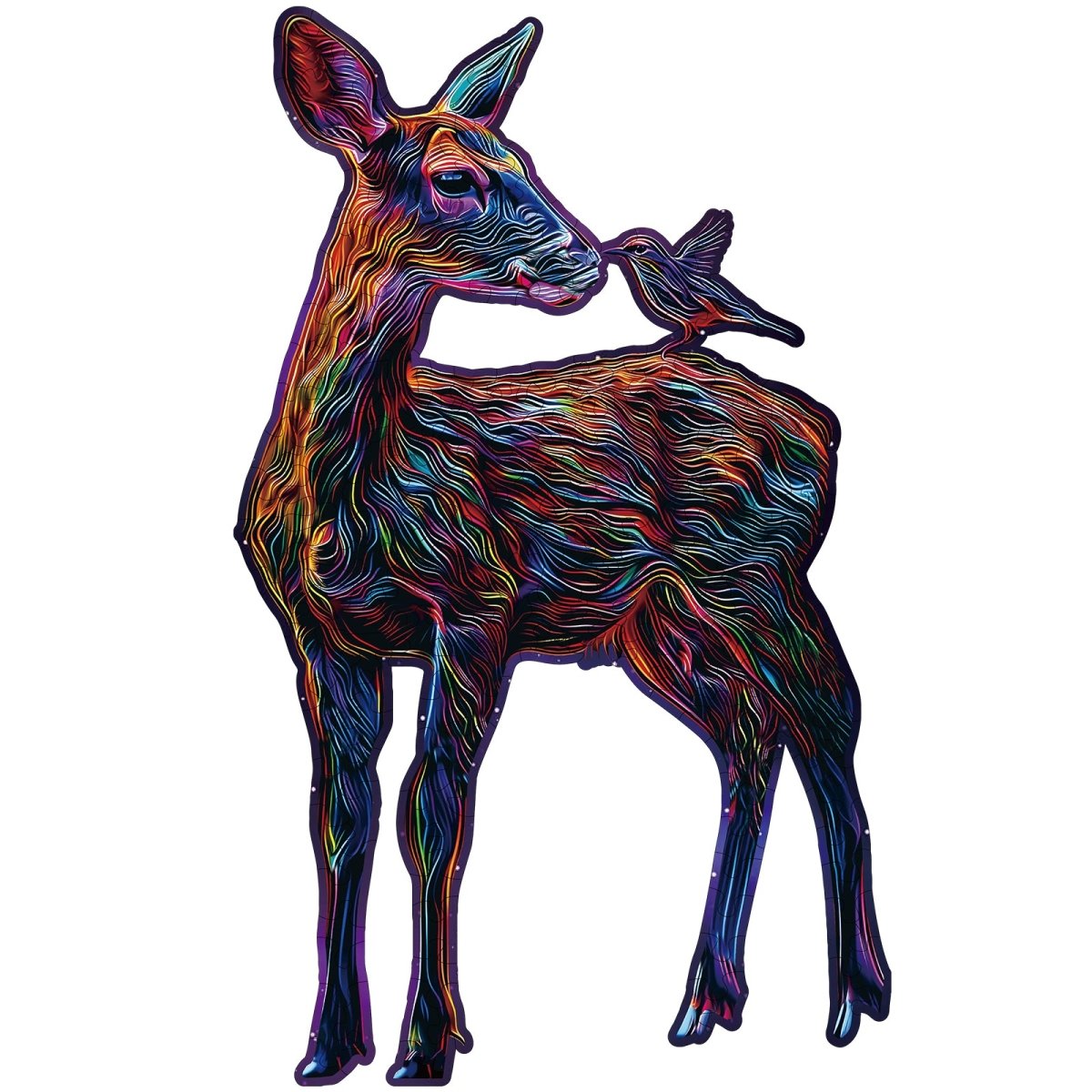 Colorful Deer Wooden Jigsaw Puzzle - KAAYEE Puzzle