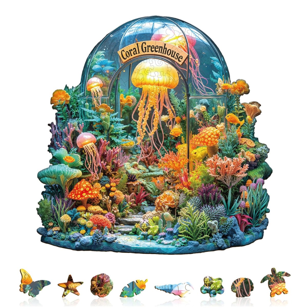 Coral greenhouse Wooden Jigsaw Puzzle - KAAYEE Puzzle