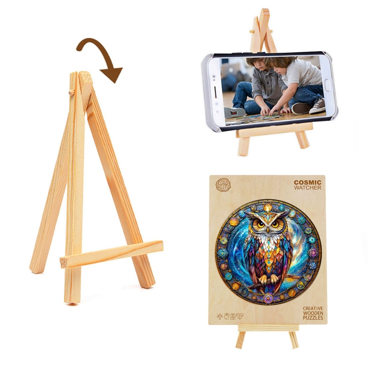 Cosmic Watcher Wooden Jigsaw Puzzle - KAAYEE Puzzle