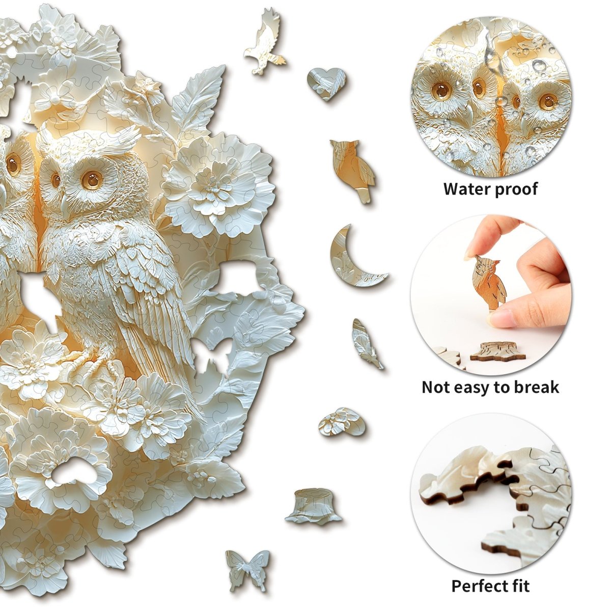 Couple Owl Wooden Jigsaw Puzzle - KAAYEE Puzzle