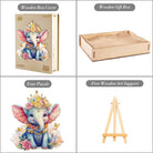 Crowned Elephant Wooden Jigsaw Puzzle - KAAYEE Puzzle