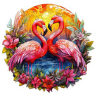 Crowned Flamingo Wooden Jigsaw Puzzle - KAAYEE Puzzle