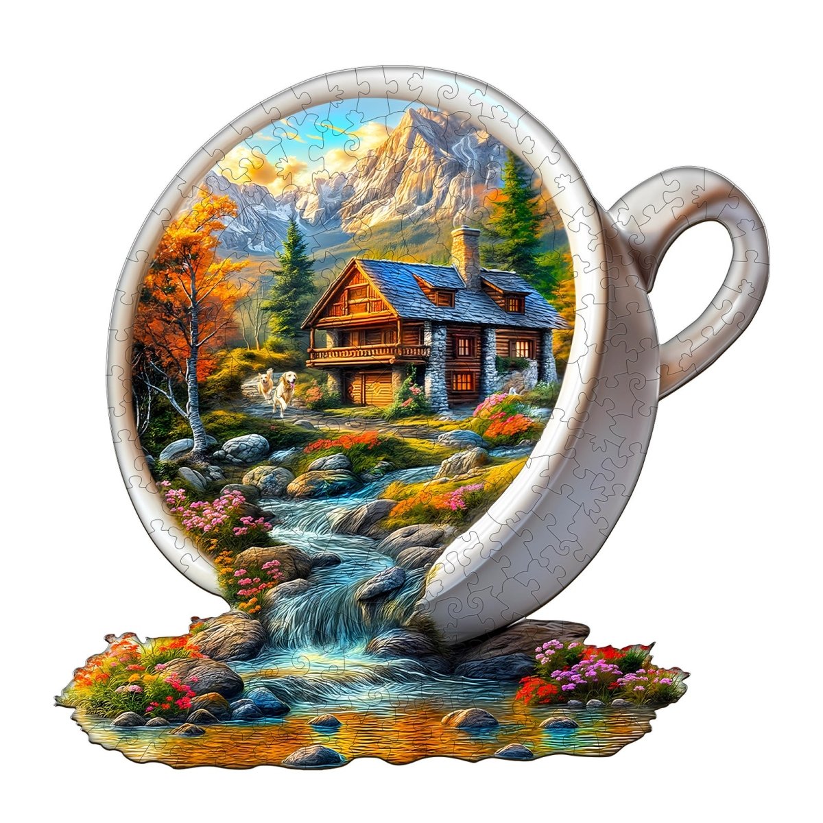 Cup of Serenity Wooden Jigsaw Puzzle - KAAYEE Puzzle