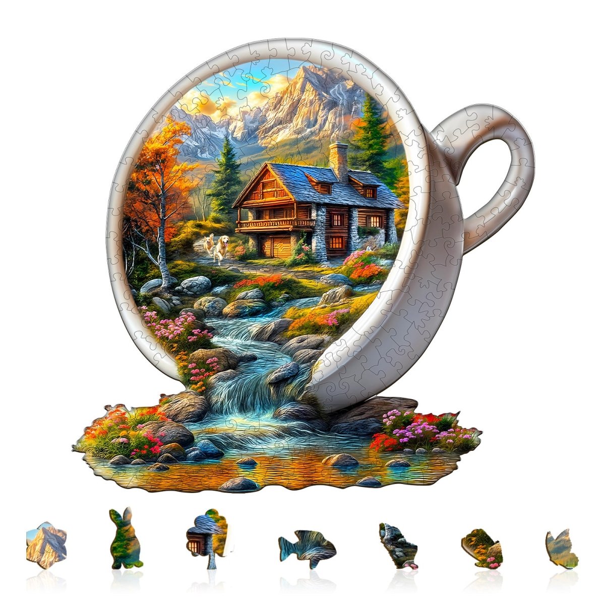 Cup of Serenity Wooden Jigsaw Puzzle - KAAYEE Puzzle