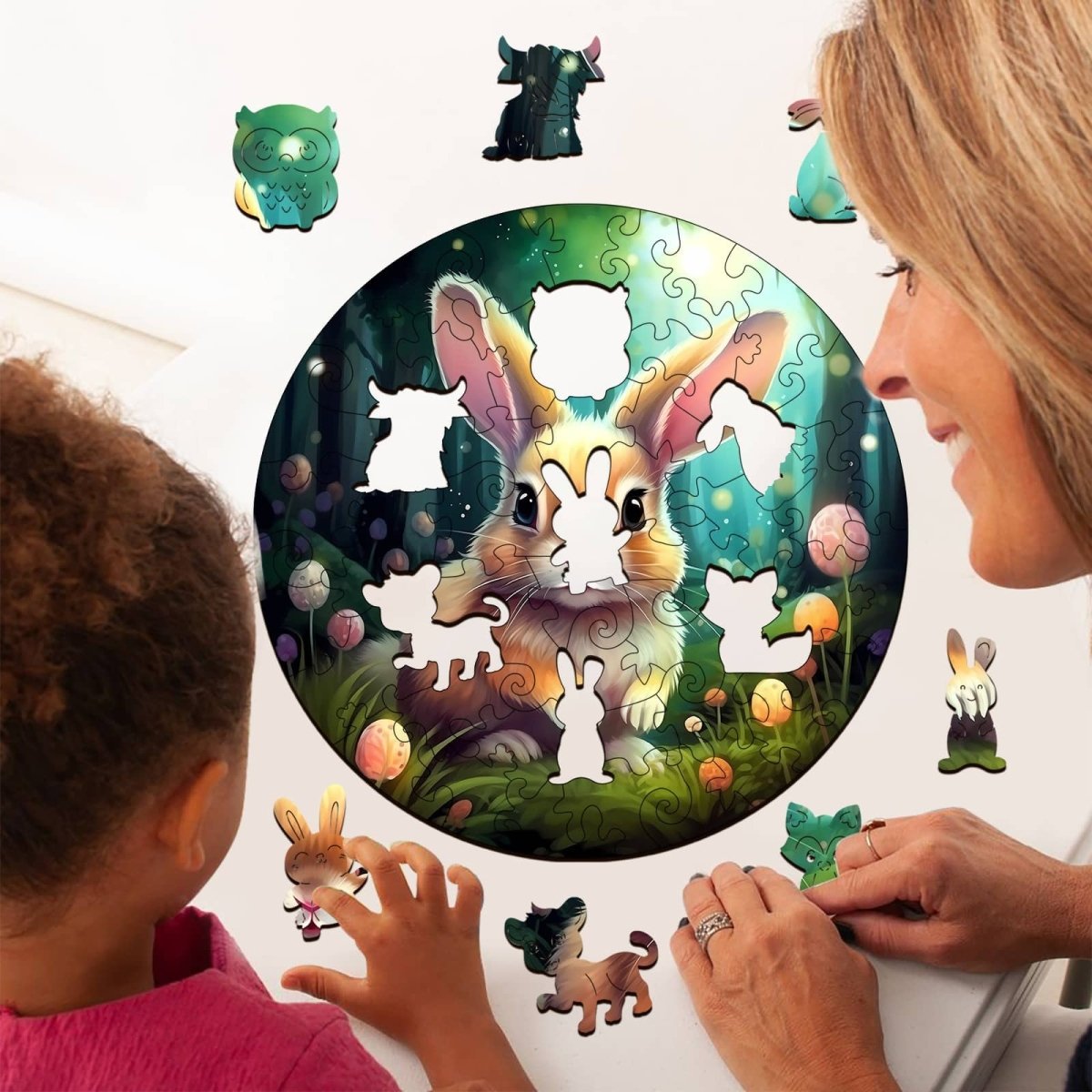 Cute Bunny Wooden Jigsaw Puzzle - KAAYEE Puzzle