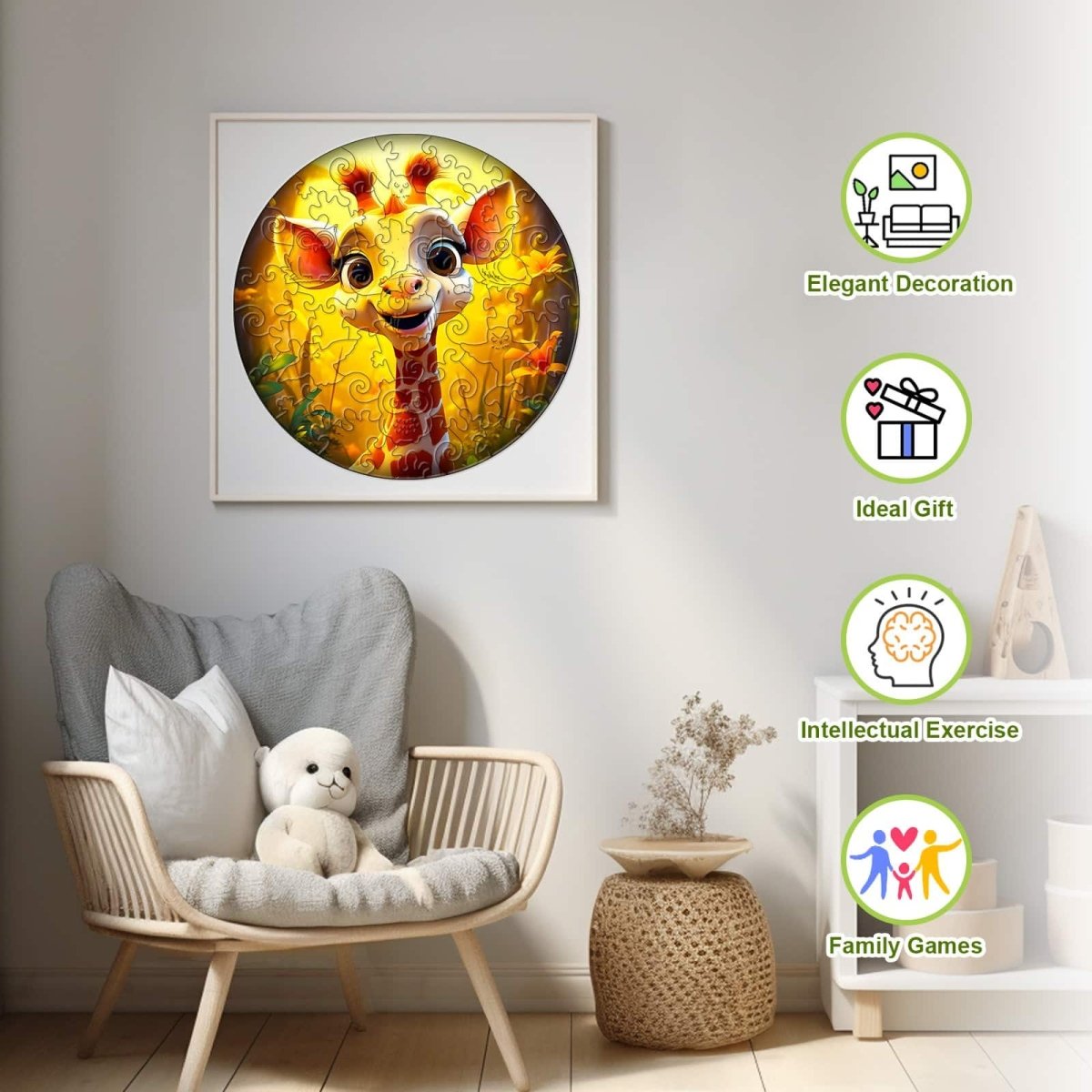 Cute Giraffe Wooden Jigsaw Puzzle - KAAYEE Puzzle