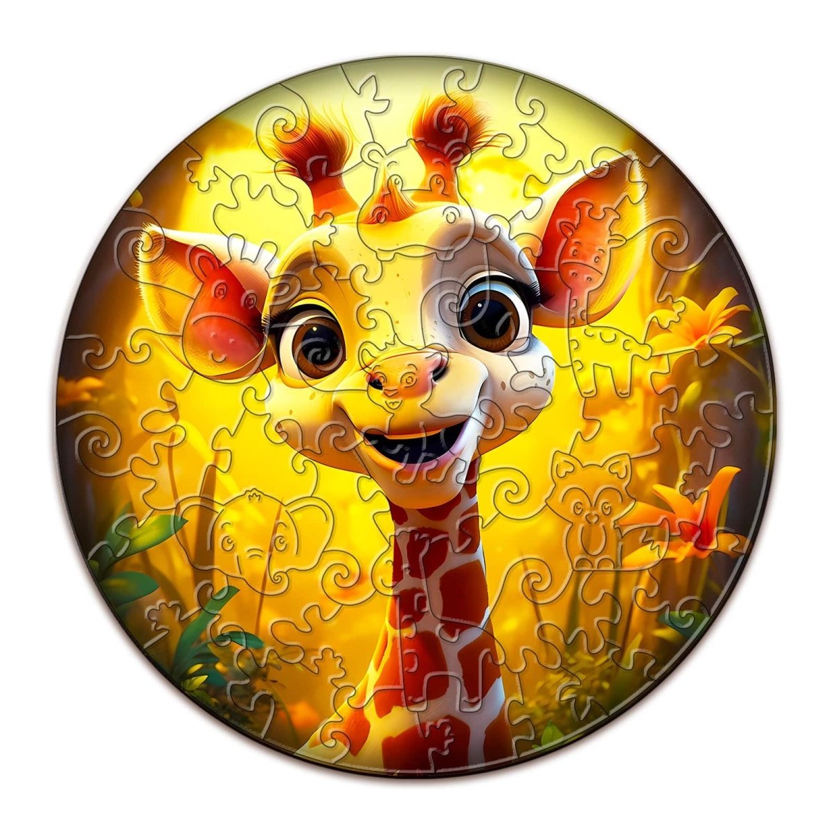 Cute Giraffe Wooden Jigsaw Puzzle - KAAYEE Puzzle