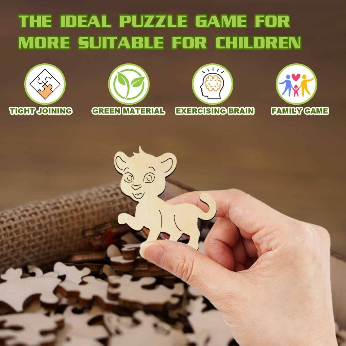 Cute Leopard Wooden Jigsaw Puzzle - KAAYEE Puzzle
