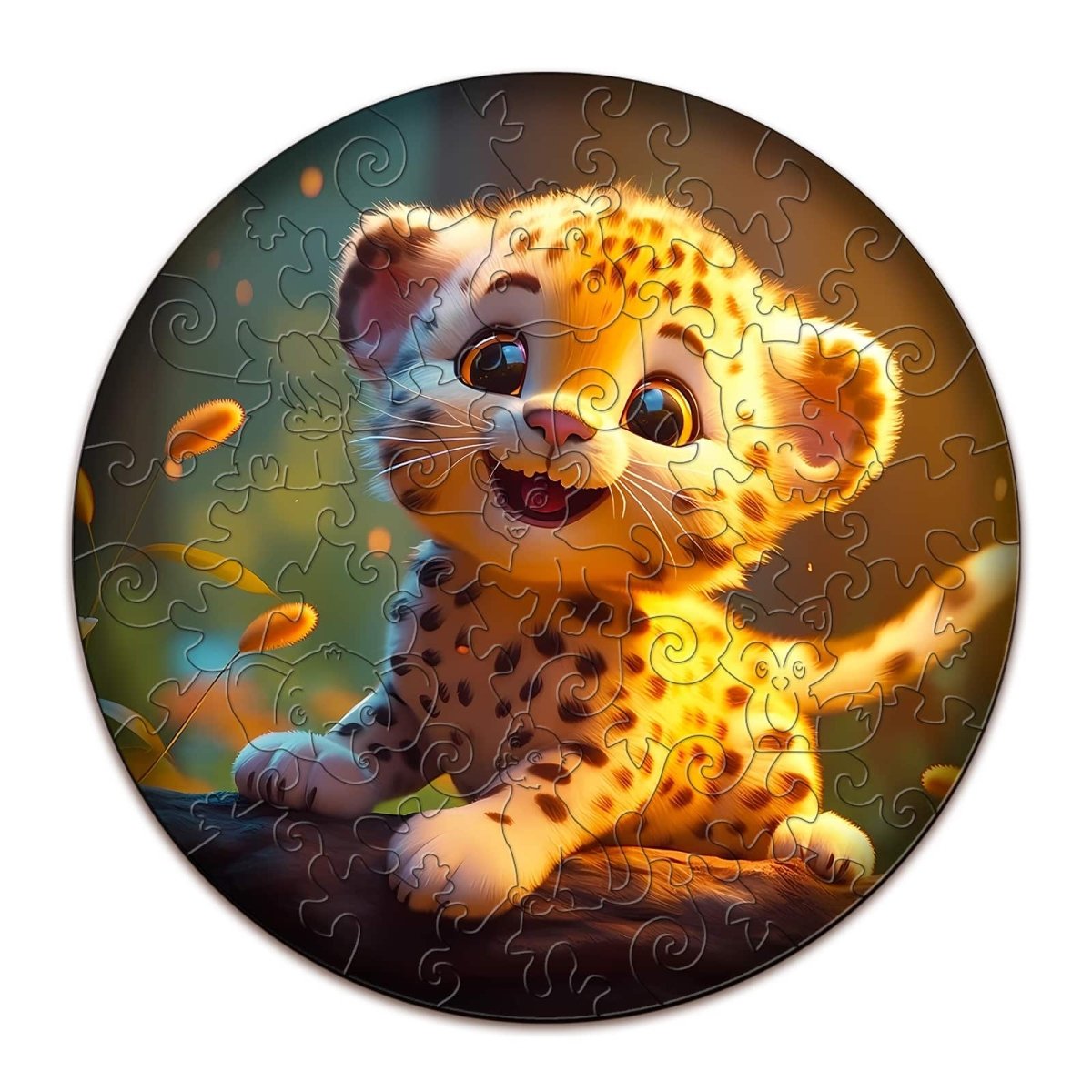Cute Leopard Wooden Jigsaw Puzzle - KAAYEE Puzzle