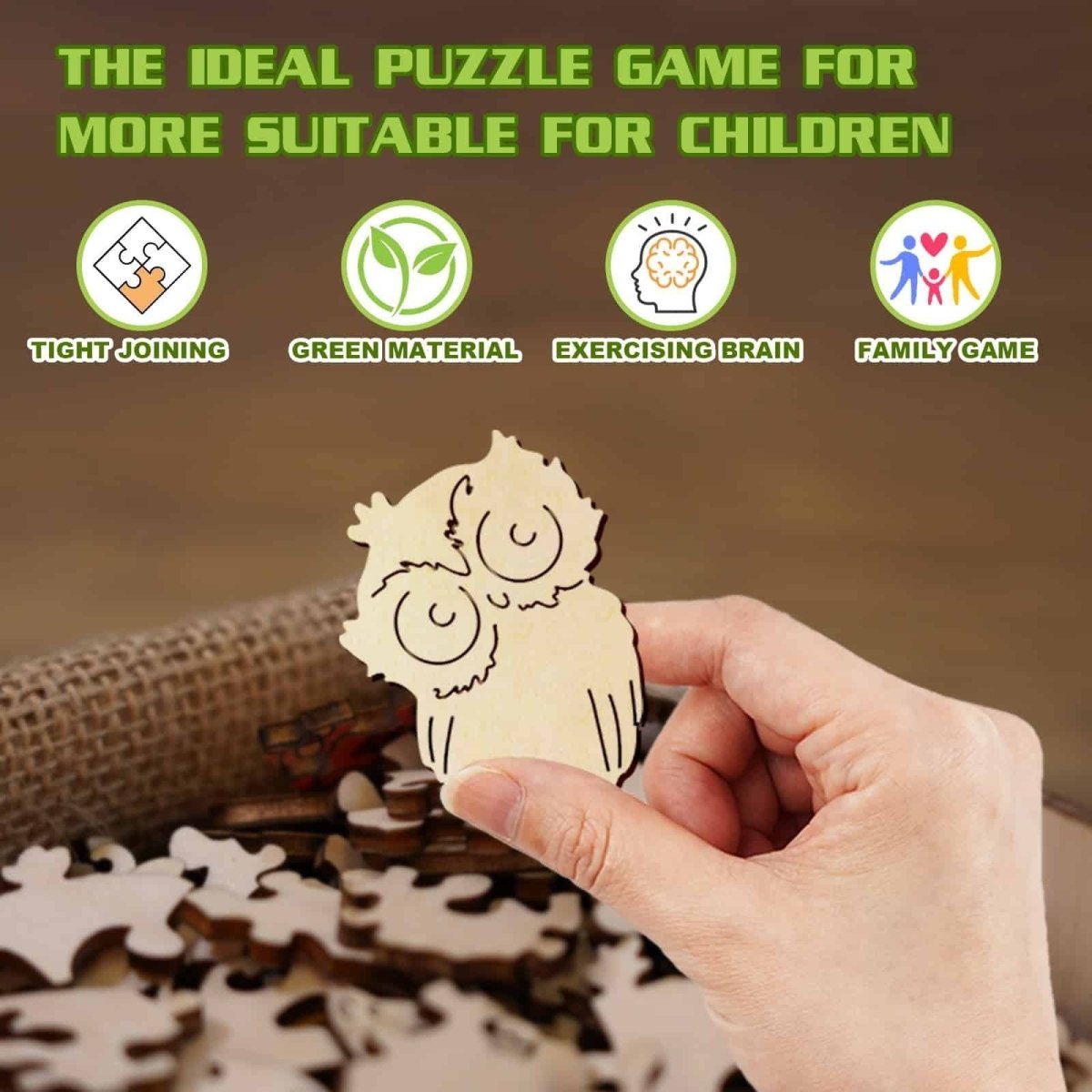 Cute Owl Wooden Jigsaw Puzzle - KAAYEE Puzzle