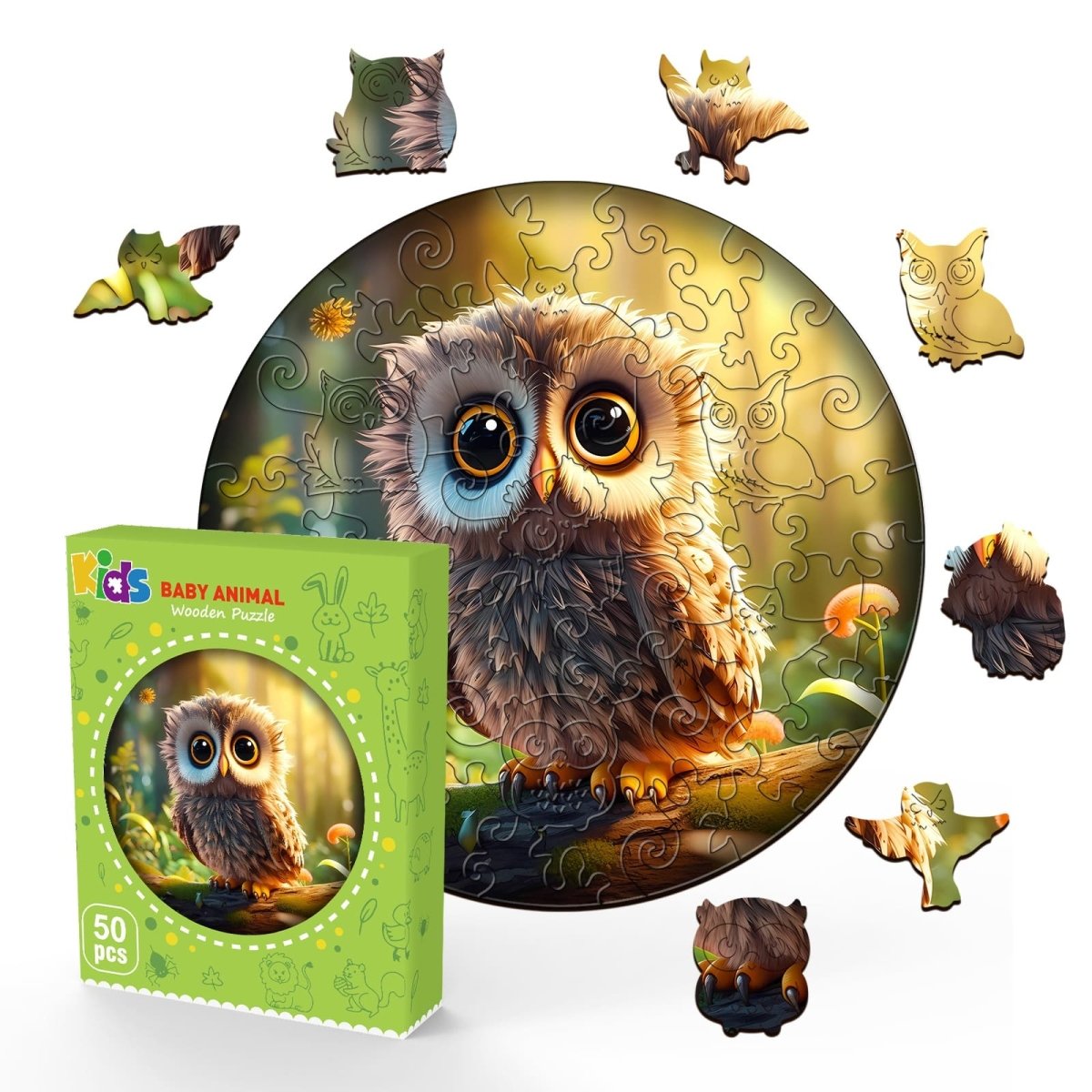 Cute Owl Wooden Jigsaw Puzzle - KAAYEE Puzzle