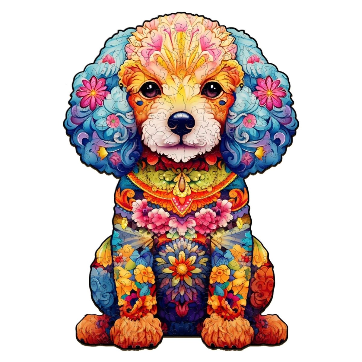 cute poodle Wooden Jigsaw Puzzle - KAAYEE Puzzle