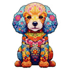 cute poodle Wooden Jigsaw Puzzle - KAAYEE Puzzle