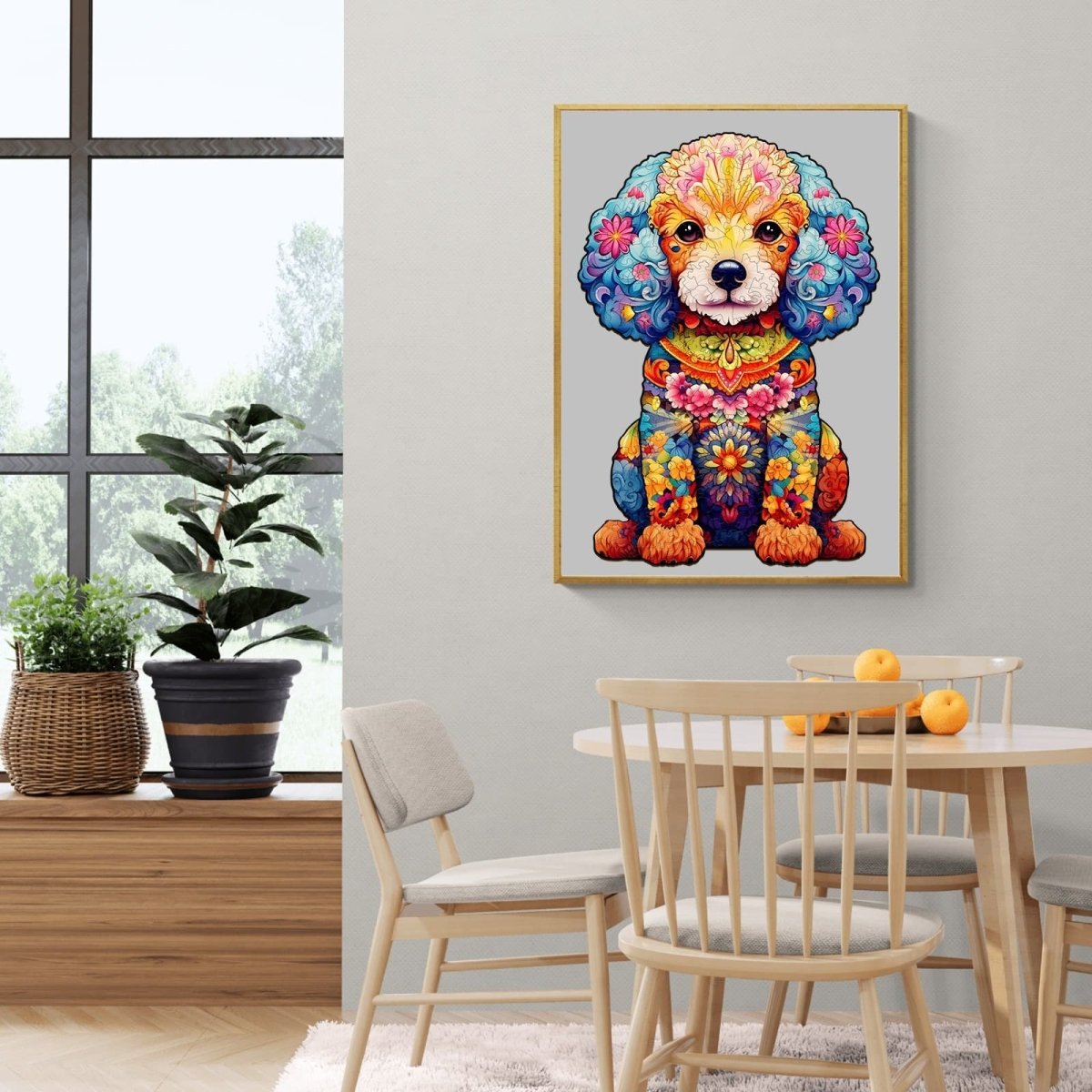 cute poodle Wooden Jigsaw Puzzle - KAAYEE Puzzle