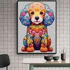 cute poodle Wooden Jigsaw Puzzle - KAAYEE Puzzle