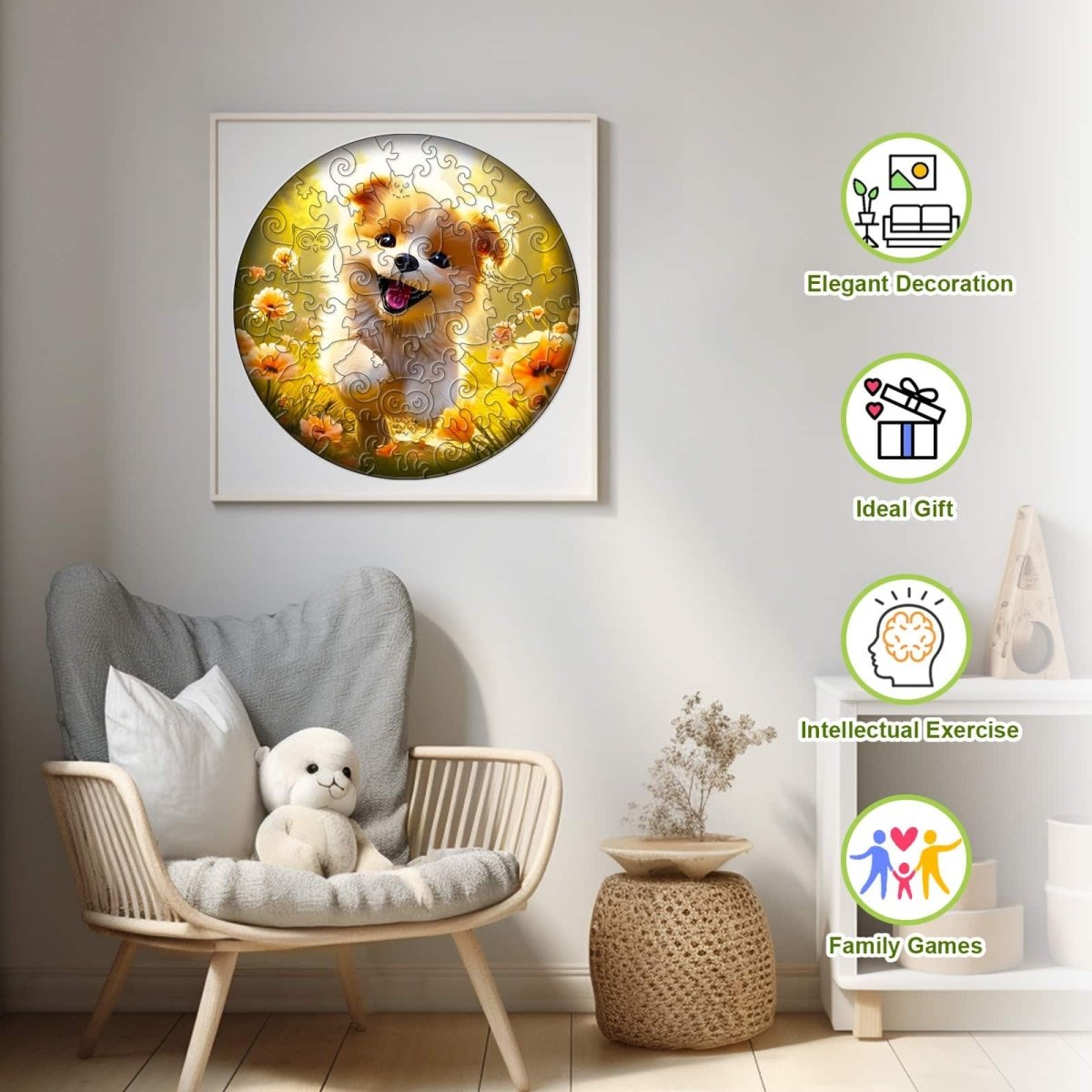 Cute Puppy Wooden Jigsaw Puzzle - KAAYEE Puzzle