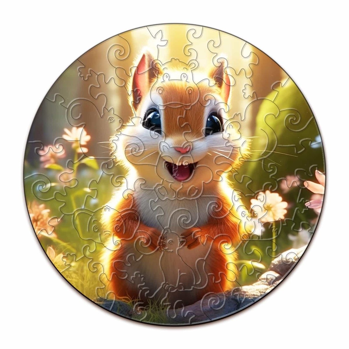 Cute Squirrel Wooden Jigsaw Puzzle - KAAYEE Puzzle