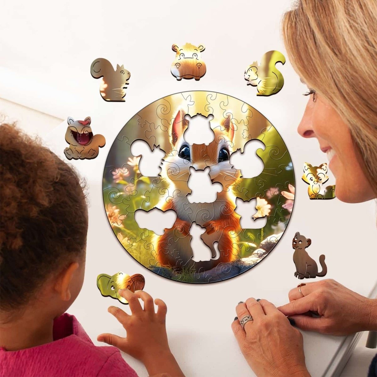 Cute Squirrel Wooden Jigsaw Puzzle - KAAYEE Puzzle