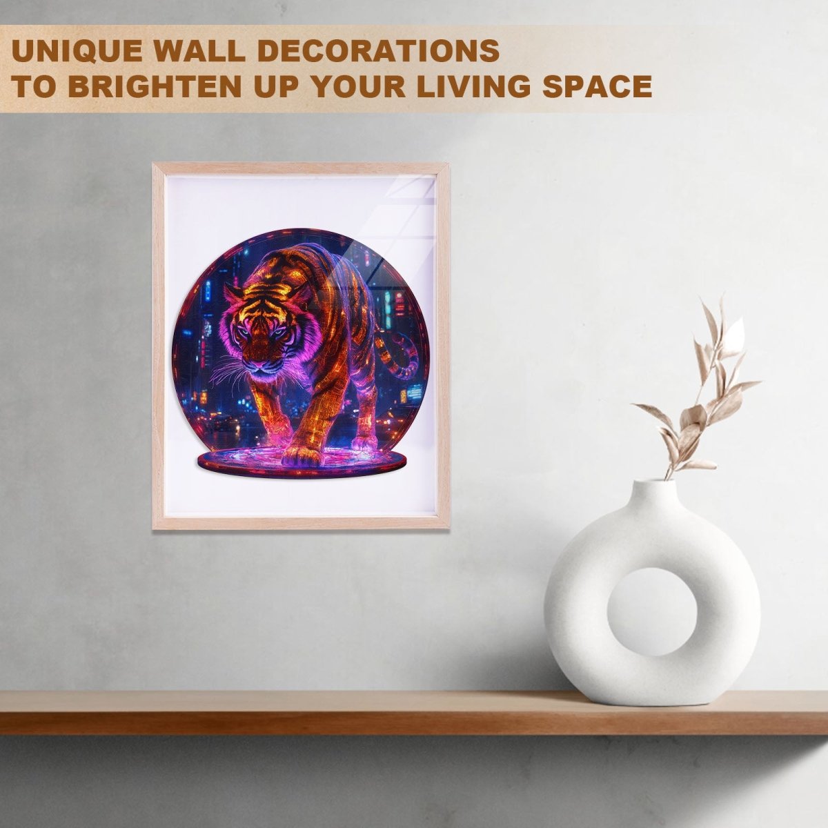 Cyberpunk tiger Wooden Jigsaw Puzzle - KAAYEE Puzzle