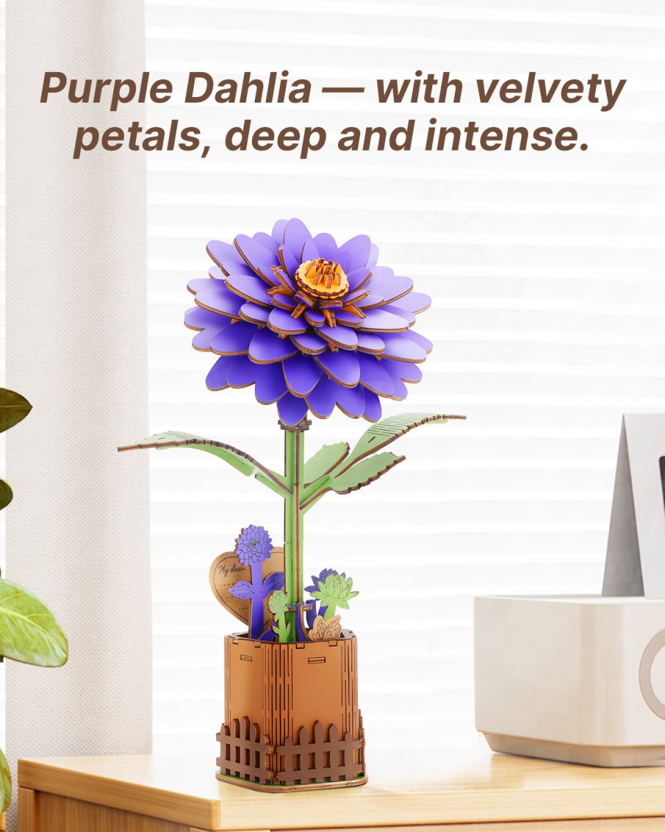 Dahlia DIY Wooden Flower - KAAYEE Puzzle