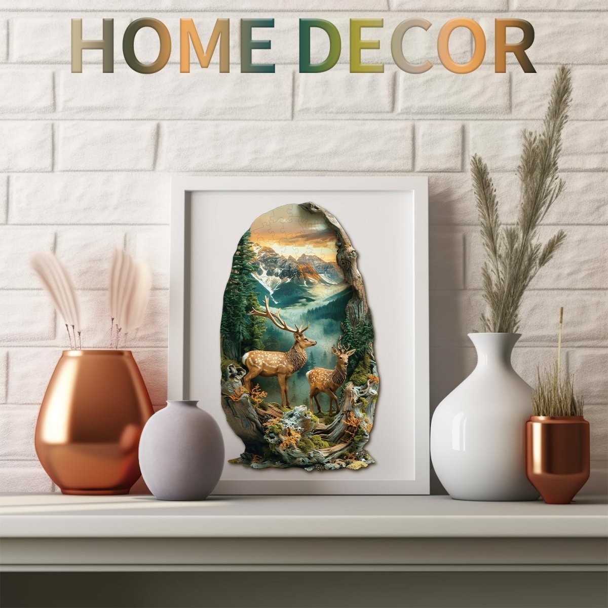 Deer in the forest Wooden Jigsaw Puzzle - KAAYEE Puzzle