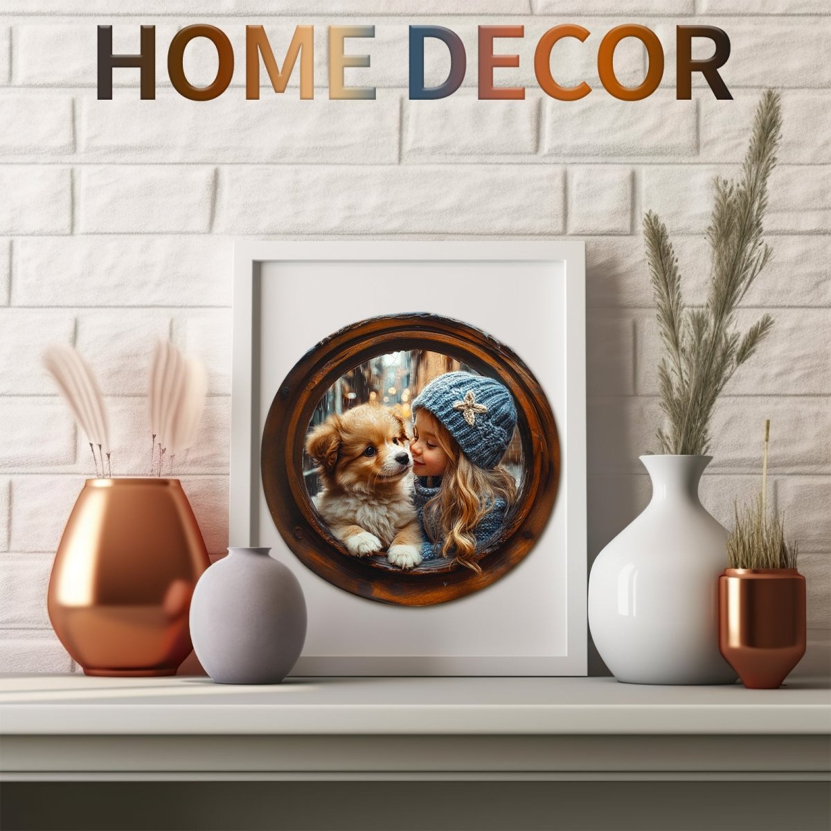 dog and child Wooden Jigsaw Puzzle - KAAYEE Puzzle