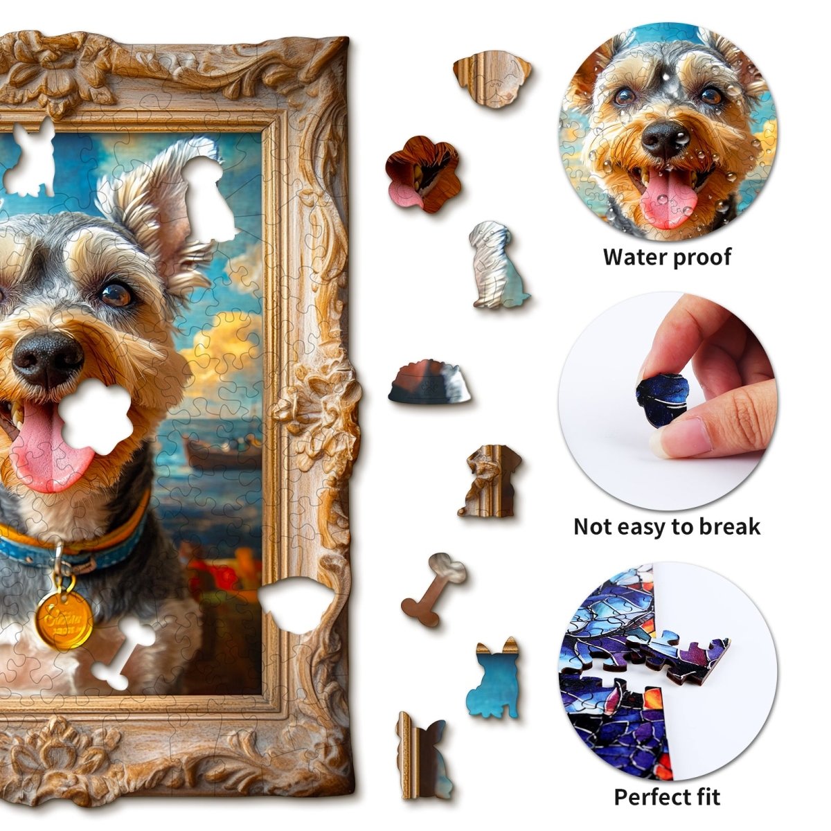 Dog Photo Frame Wooden Jigsaw Puzzle - KAAYEE Puzzle
