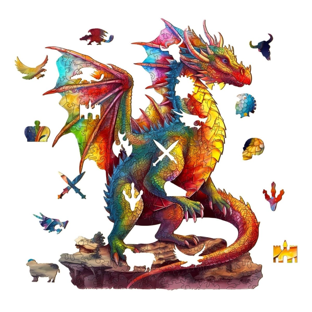 Dragon 2 Wooden Jigsaw Puzzle - KAAYEE Puzzle