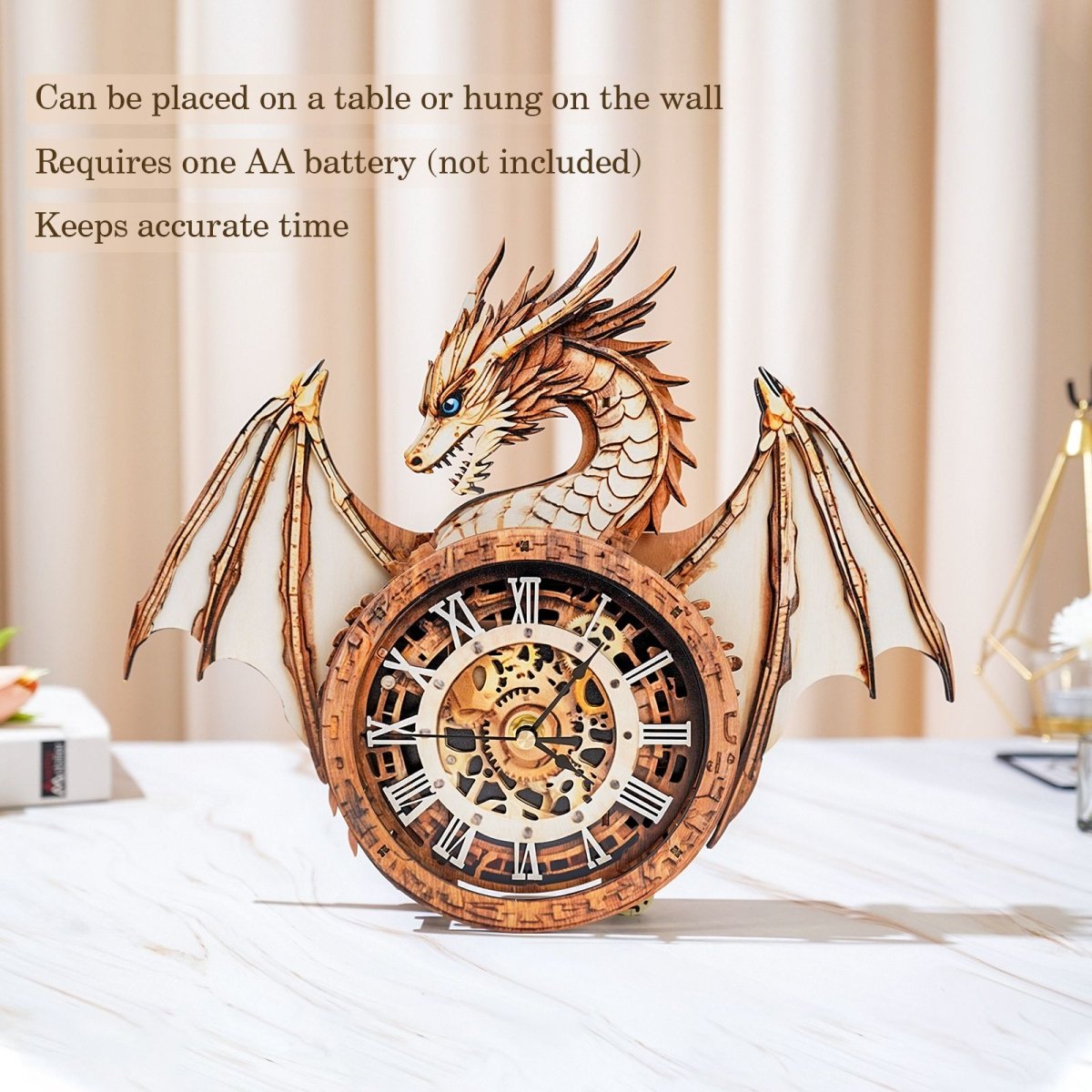 Dragon Clock DIY Wooden Puzzle - KAAYEE Puzzle