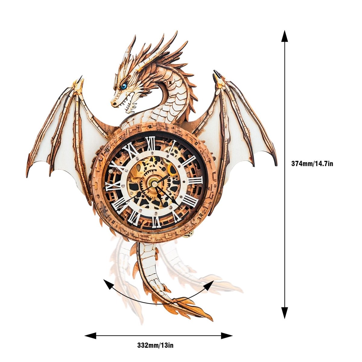 Dragon Clock DIY Wooden Puzzle - KAAYEE Puzzle