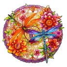 Dragonflies and Flowers Wooden Jigsaw Puzzle - KAAYEE Puzzle