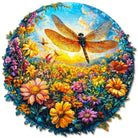 Dragonfly and Flowers Wooden Jigsaw Puzzle - KAAYEE Puzzle