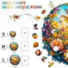 Dragonfly and Flowers Wooden Jigsaw Puzzle - KAAYEE Puzzle