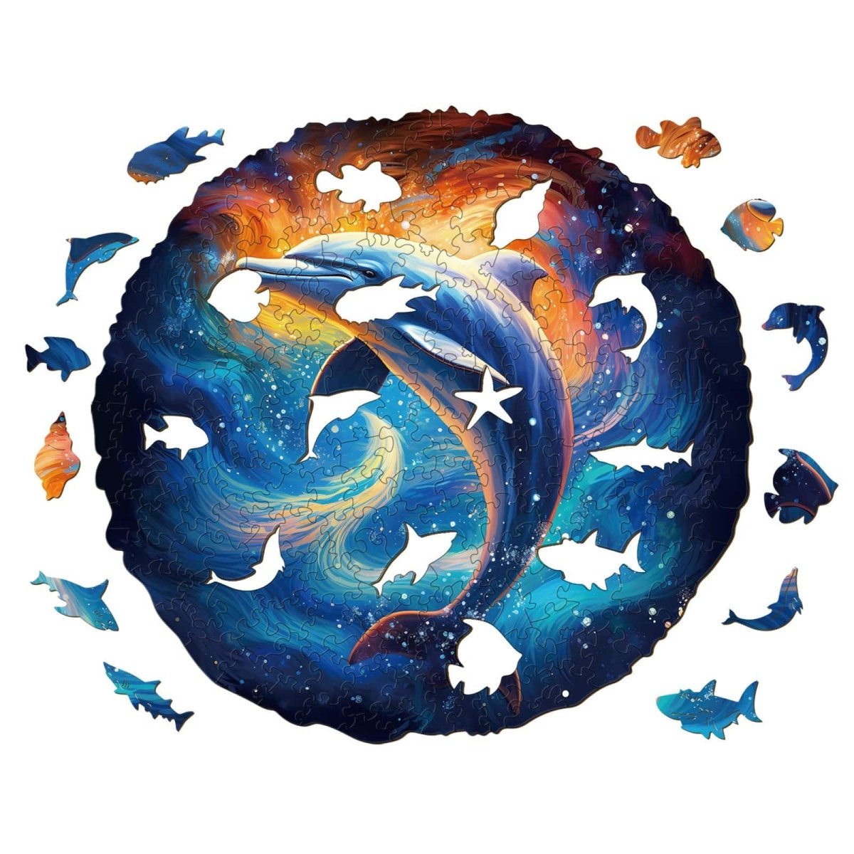 Dream dolphin Wooden Jigsaw Puzzle - KAAYEE Puzzle