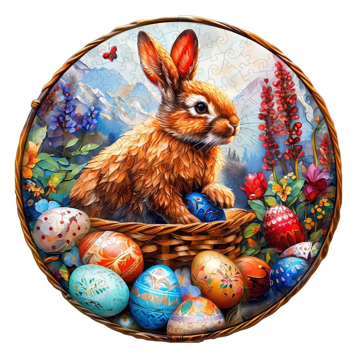 Easter Bunny Wooden Jigsaw Puzzle - KAAYEE Puzzle