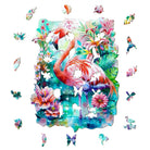 Elegant Flamingo Wooden Jigsaw Puzzle - KAAYEE Puzzle