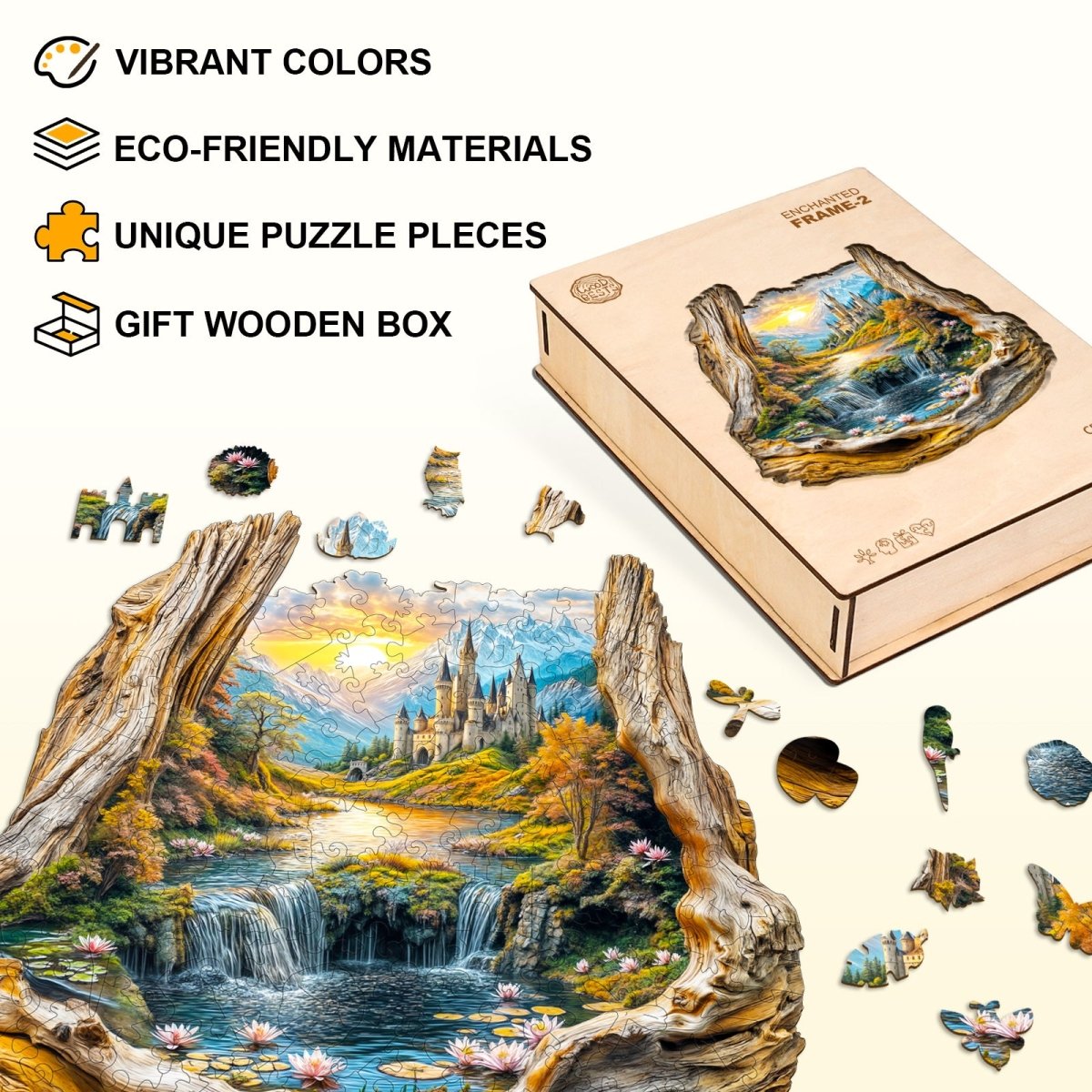 Enchanted Frame - 2 Wooden Jigsaw Puzzle - KAAYEE Puzzle
