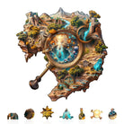 Explorer’s World - 1 Wooden Jigsaw Puzzle - KAAYEE Puzzle